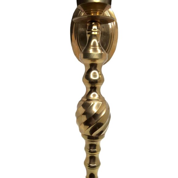 vintage 1980s solid brass stick wall mount candelabra without globe 14"L x 4.5"d - Picture 1 of 3